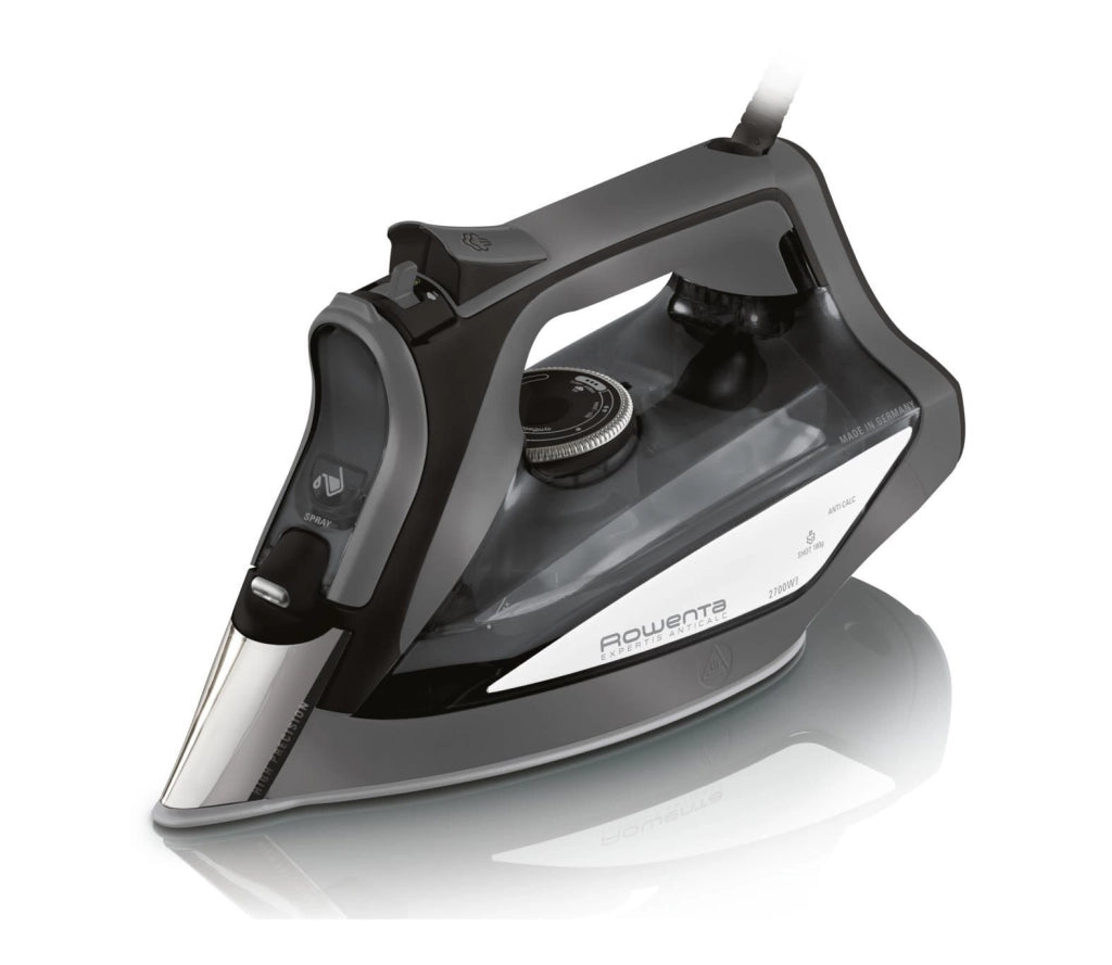Rowenta DW7025D1 Expertis Anticalc Ferro da Stiro a Vapore 2700W 45 g-min Piastra Microsteam 400HD Serbatoio 300ml colore Nero Grigio