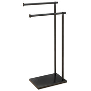 Portasciugamani con 2 barre in acciaio ¨C zephmum ¨C nero 35,5x20x78 cm