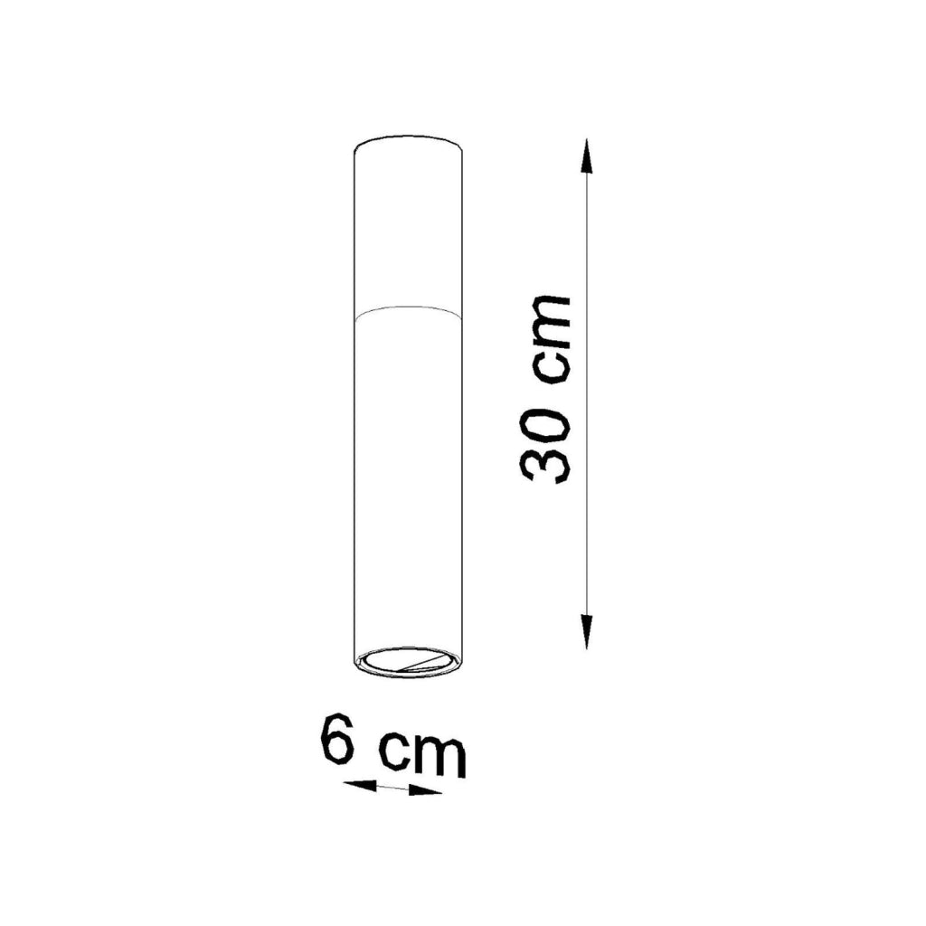 Spot soffitto tubo bianco/legno GU10 Pure Lume Marcos