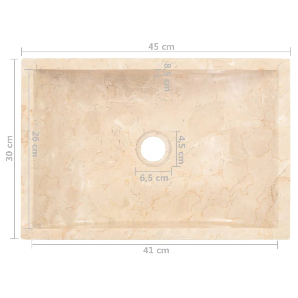 Lavandino bagno 45 x 30 cm pietra naturale marmo crema 02_0002555