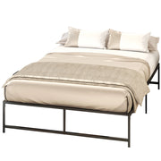 Letto matrimoniale contenitore con rete a doghe ¨C Xylo ¨C acciaio nero 140x190 cm