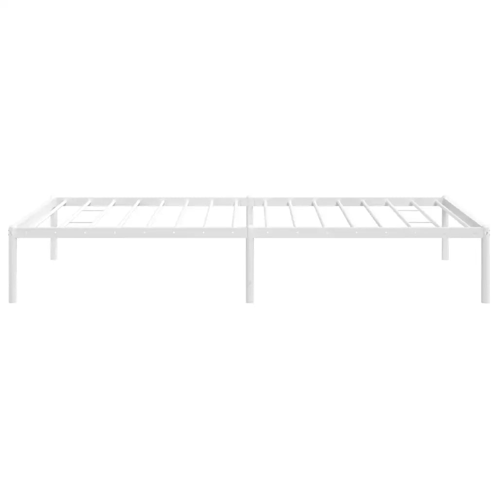 Letto singolo | Letto per adulti | Giroletto in Metallo Bianco 100x190 cm