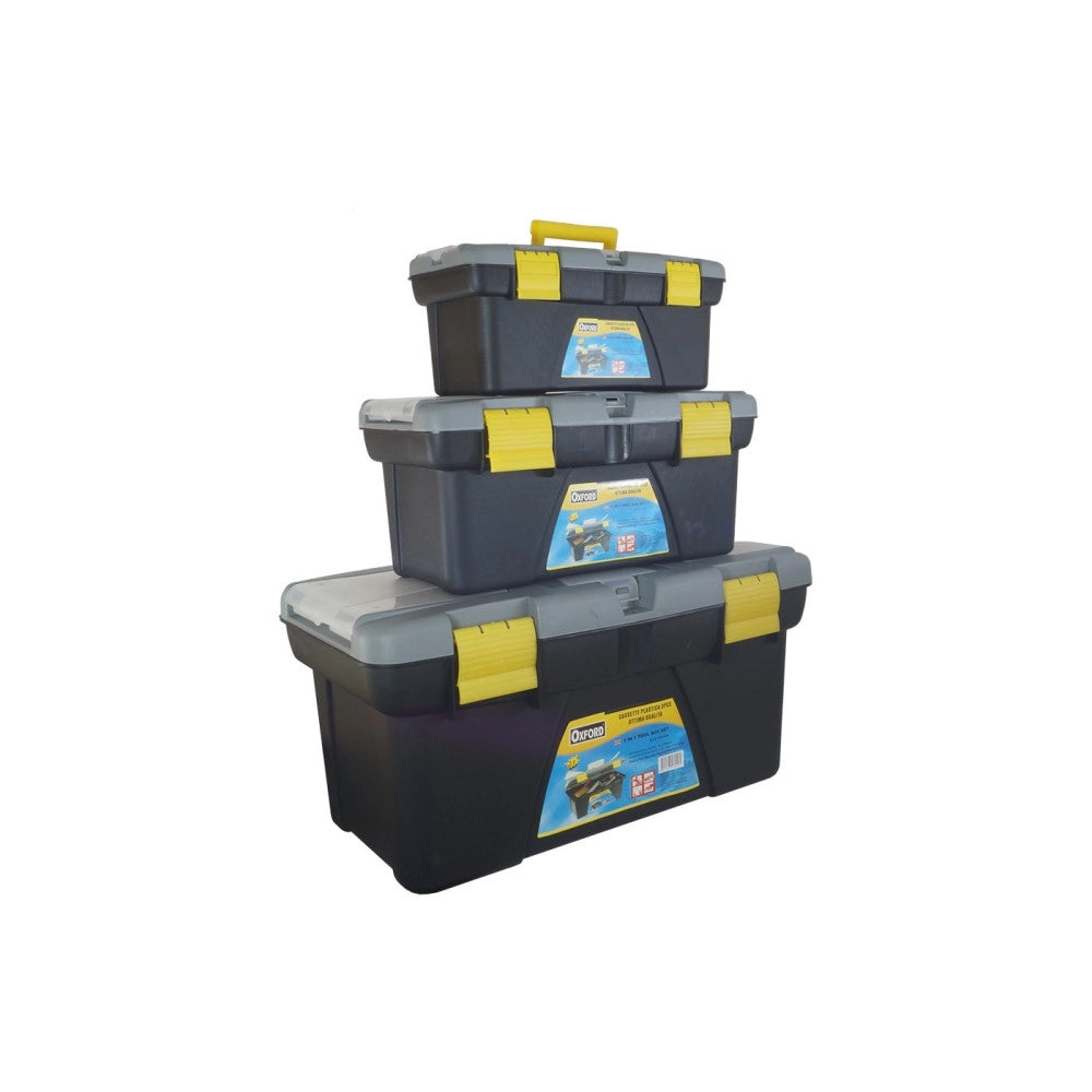 Trade Shop - 3 Pz X Cassetta Cassette Portautensili Porta Attrezzi E Minuterie In Plastica -