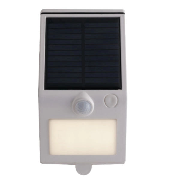 APPLIQUE LED OPEN BIANCA 3W 300LM 4000K CON PANNELLO SOLARE E SENSORE IP54 9,5X8,6X18,8CM