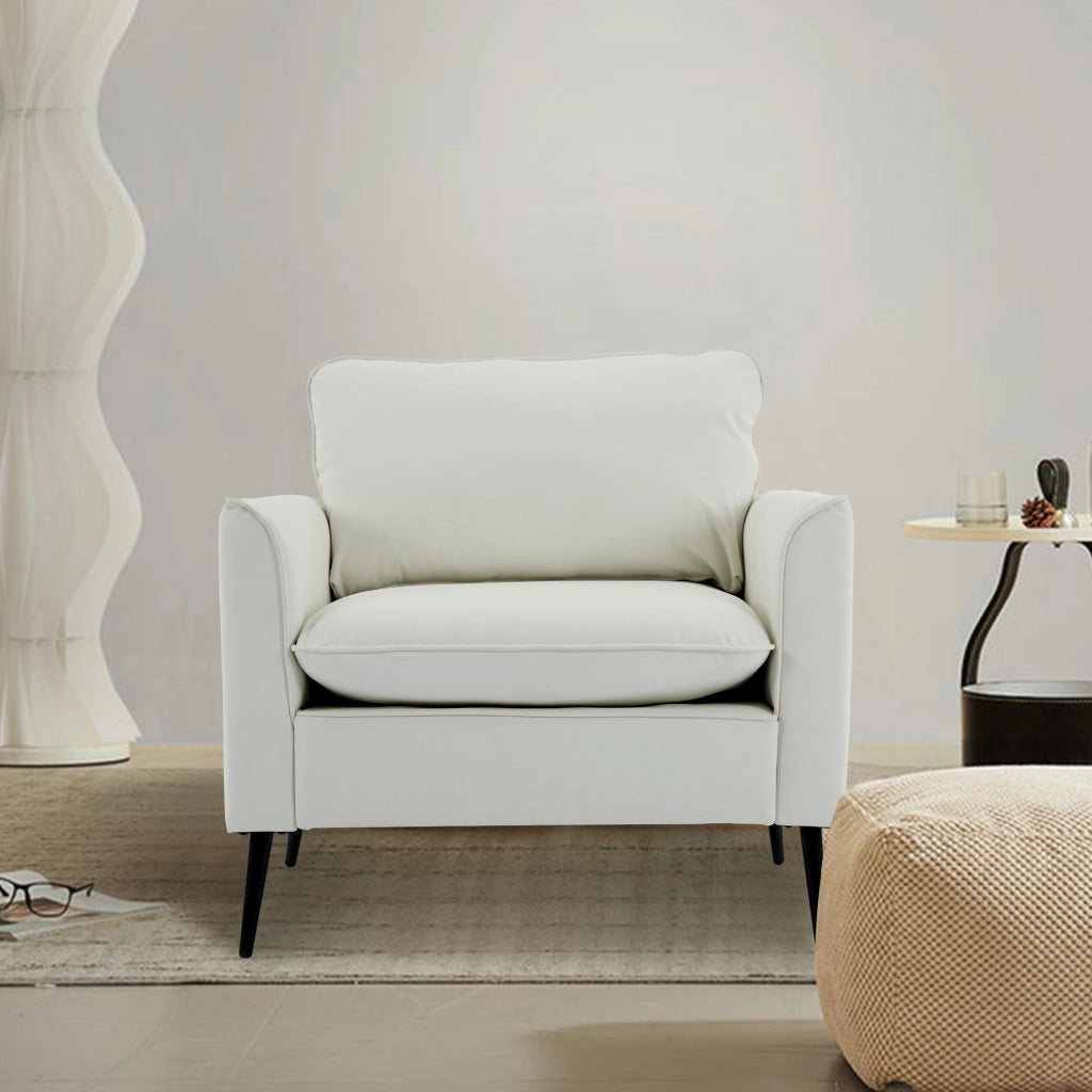 POLTRONA Relax 65x58x35 cm in ecopelle Bianca
