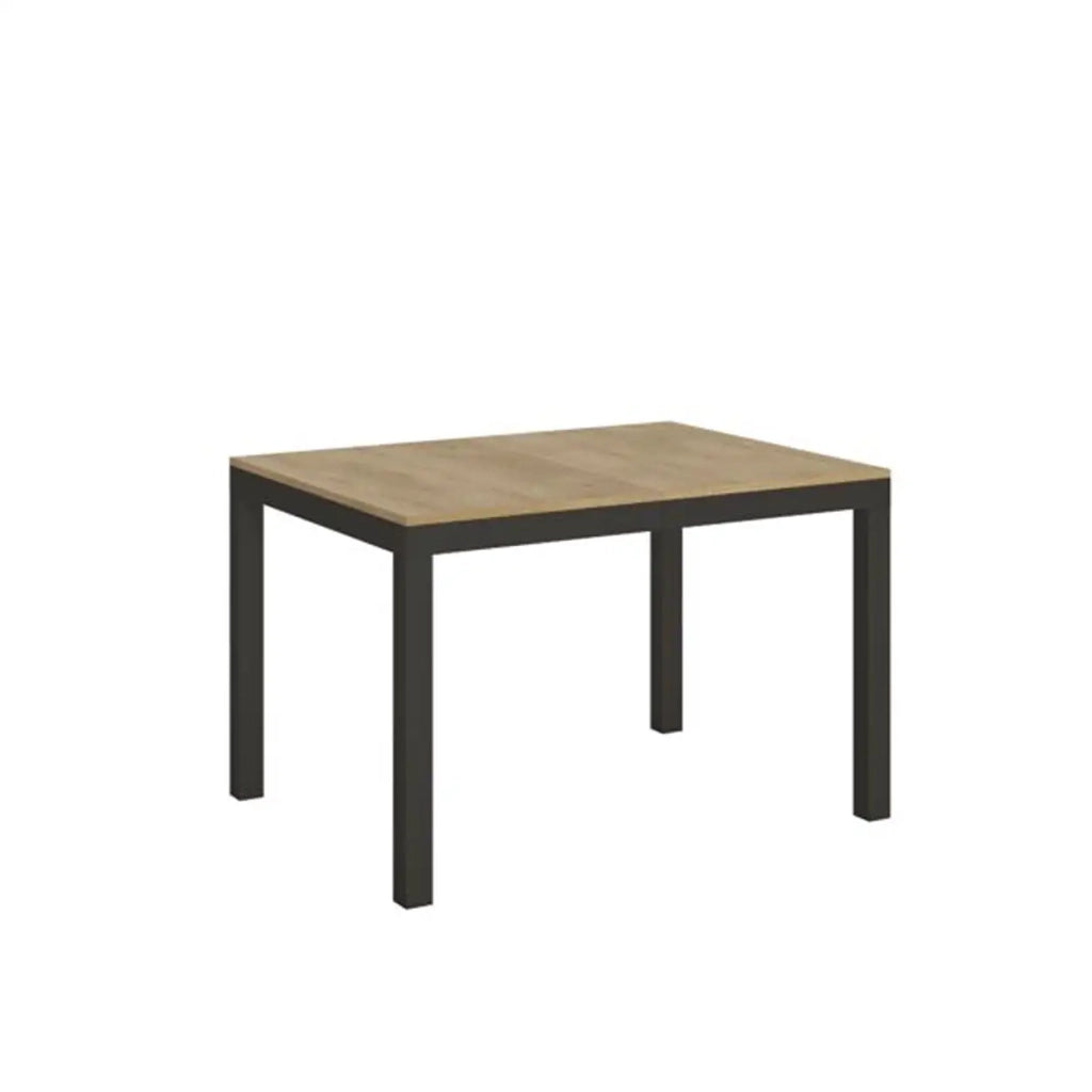 Tavolo allungabile 120/224x90 cm Everyday Evolution colore quercia natura telaio e gambe antracite