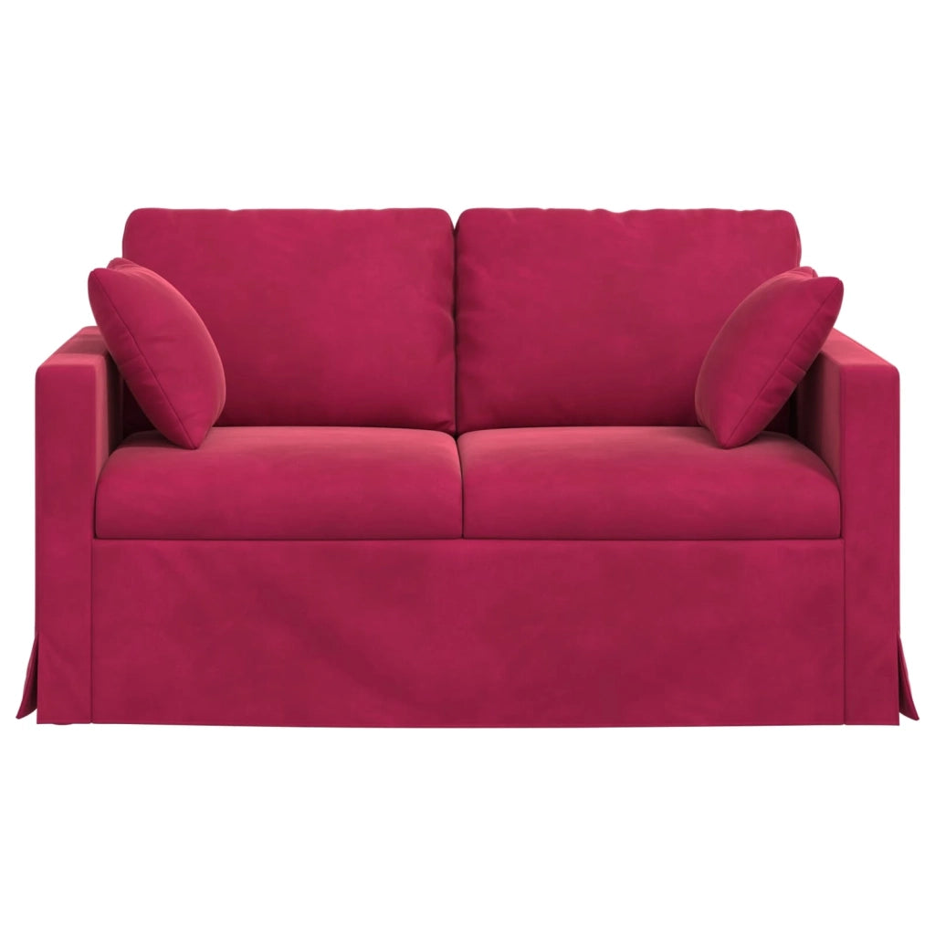 Divano Rosso Vino 138 x 78 x 80 cm Velluto