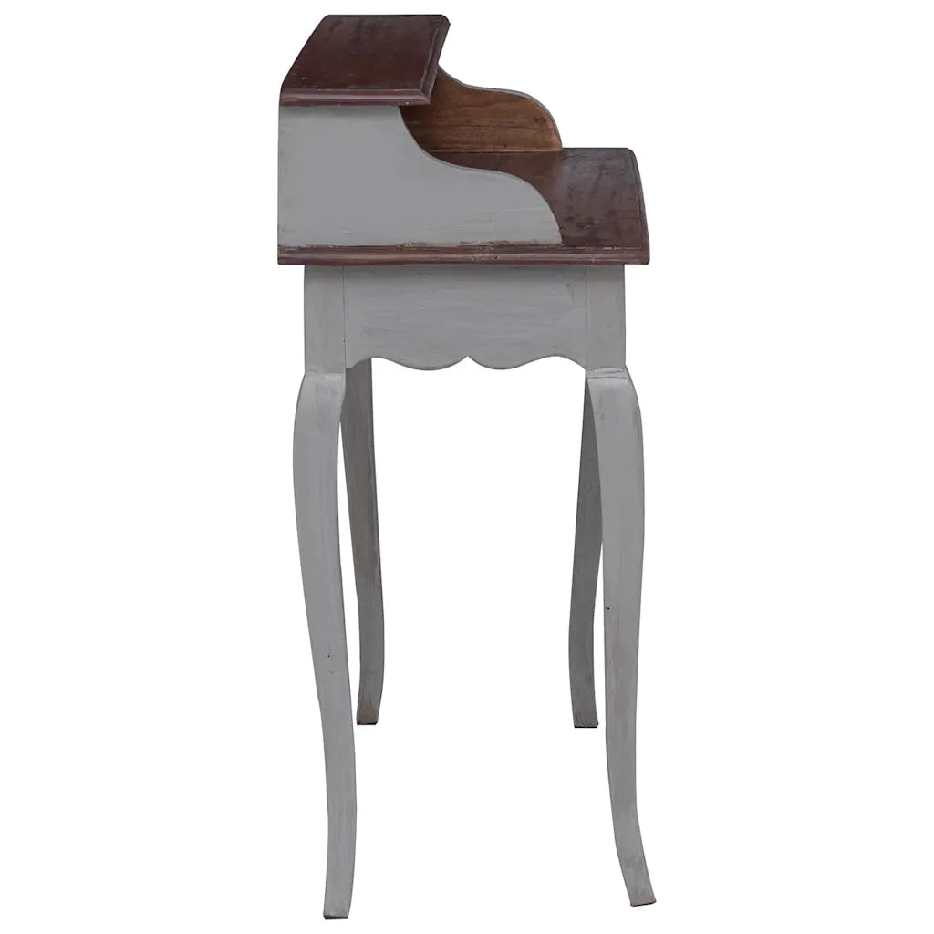Scrivania in Legno Massello di Mogano 80x40x92 cm 244503