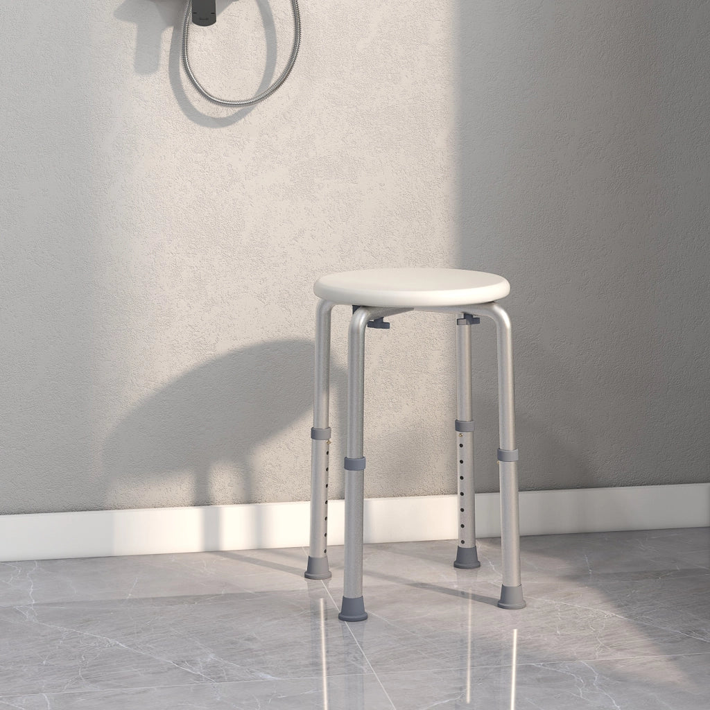 Panchetto Doccia in Alluminio Regolabile ¨C Zephmum ¨C Antiscivolo 136 kg