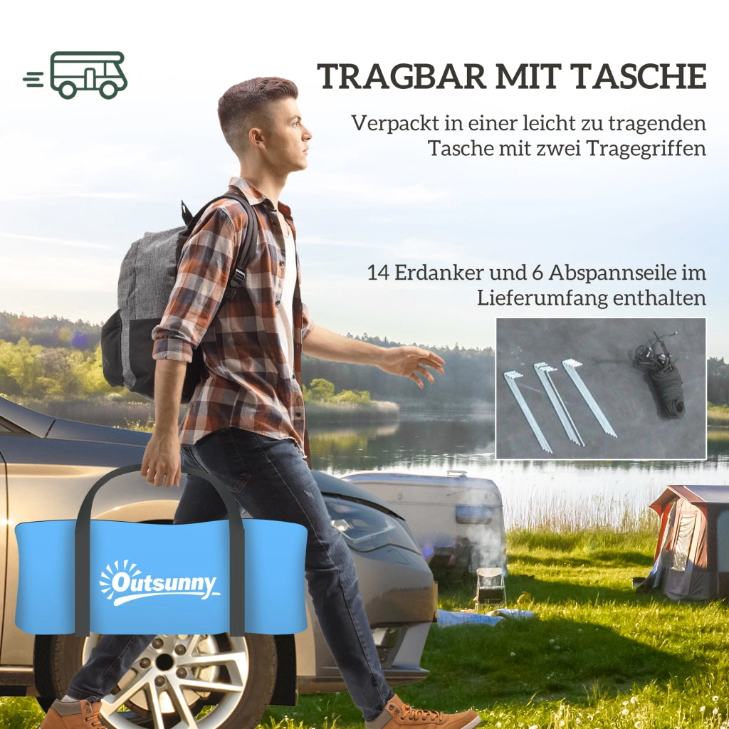 Tenda da campeggio per 3-4 persone ¨C zephmum ¨C Blu, impermeabile 3000mm