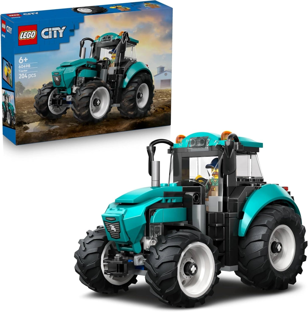 LEGO City Trattore Giocattolo - Kit con Veicolo Agricolo da Costruire con Minifigure del Contadino,Eta 6+