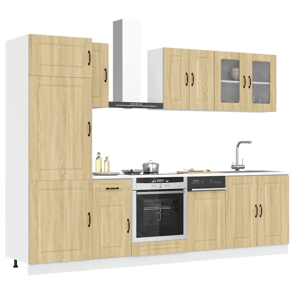 Set Mobili da Cucina 8 pz Kalmar Rovere Sonoma in Truciolato 3314794