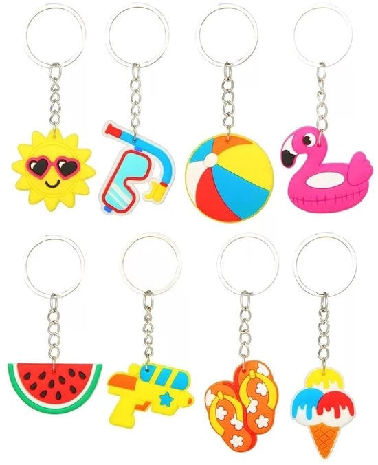Sostegni per chiavi Mini - 8 pezzi - Maniglie per chiavi Kawaii - Sostegni per chiavi - Regali creativi - Sostegni per chiavi in acciaio inox - Leggeri e duraturi - Sostegni per chiavi