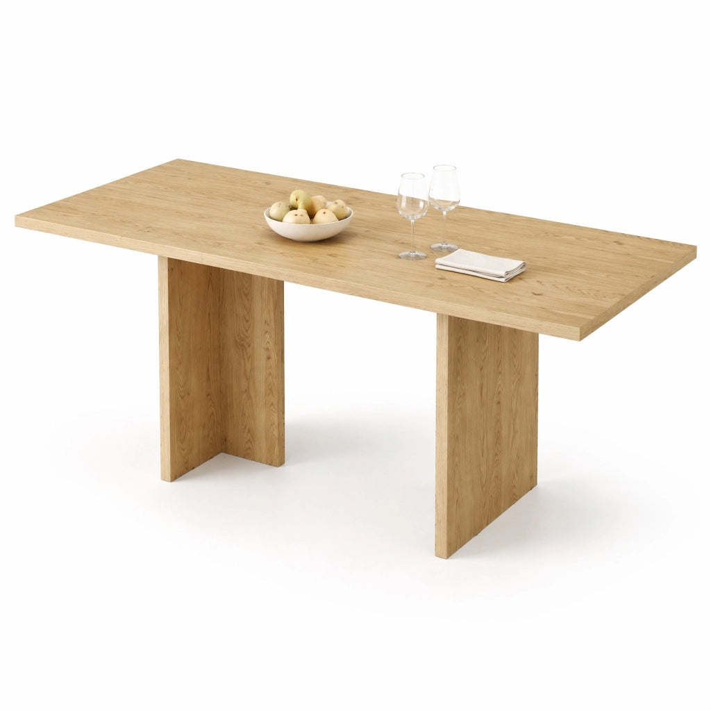 Tavolo da pranzo allungabile 140-180 cm in MDF effetto rovere, per 6-8 persone