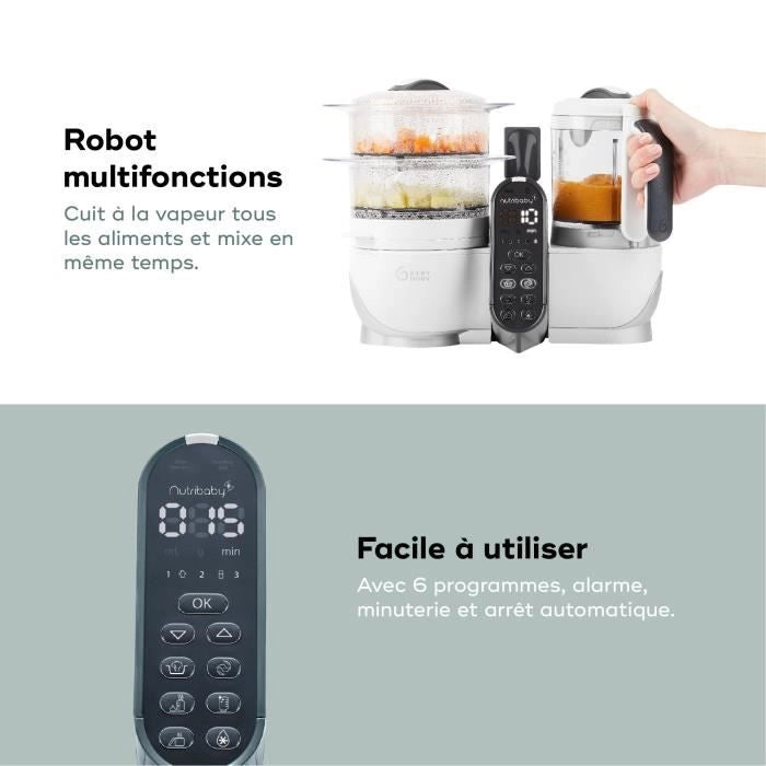 Babymoov Pack Nutribaby ( +) White & 3 Babybols 180ml + 2 Spooner - Ideale per la diversificazione