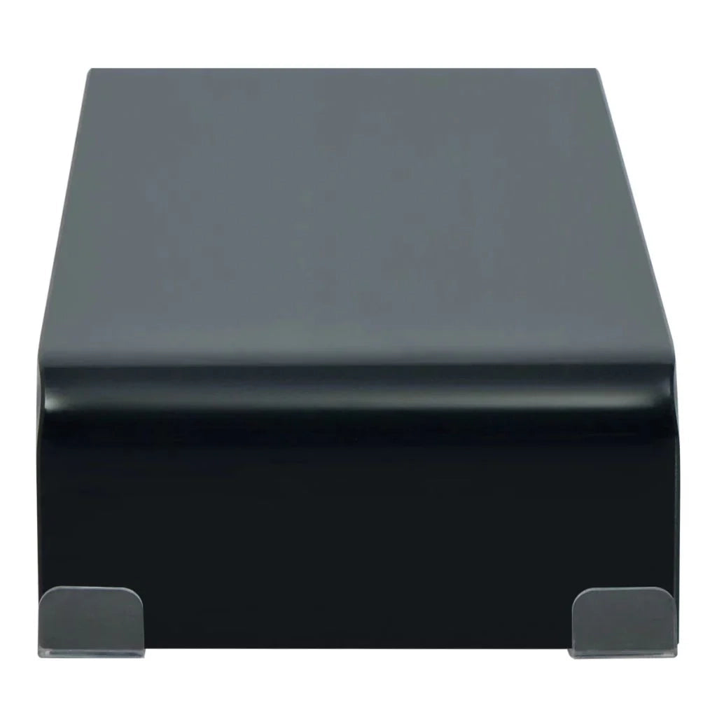 Mobile TV credenza design pratico supporto per monitor 60 cm vetro nero 2502229