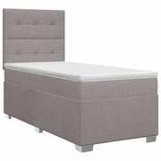 Letto box spring con materasso Tortora 90 x 190 cm Tessuto 3453301