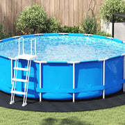 Telo per Fondo Piscina Nero Ø 396 cm Tessuto Non Tessuto 42009115