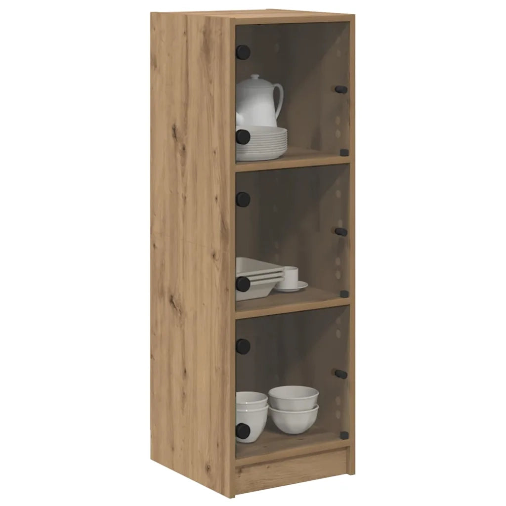 Credenza | Madia | Buffet da pranzo | Armadio da pranzo Rovere artigianale 35 x 37 x 109 cm Legno multistrato