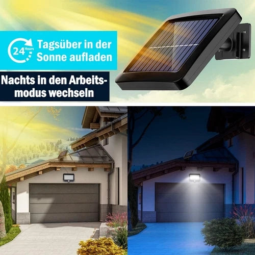2 PEZZI FARI LED IMPERMEABILE FARETTO ESTERNO CON PANNELLO SOLARE 30W FARI LUCE