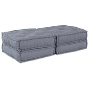 vidaXL Cuscino 2 pcs Grigio 70 x 70 x 36 cm Poliestere