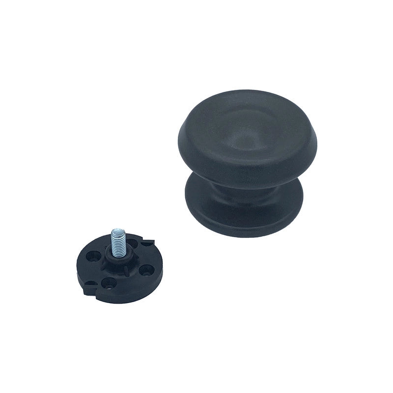 Pomolo fisso per porta SAGUATTI 876/80YAB in alluminio grigio opaco