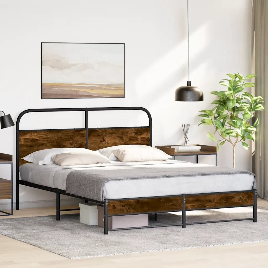 Giroletto senza Materasso Rovere Fumo 150x200 cm in Truciolato