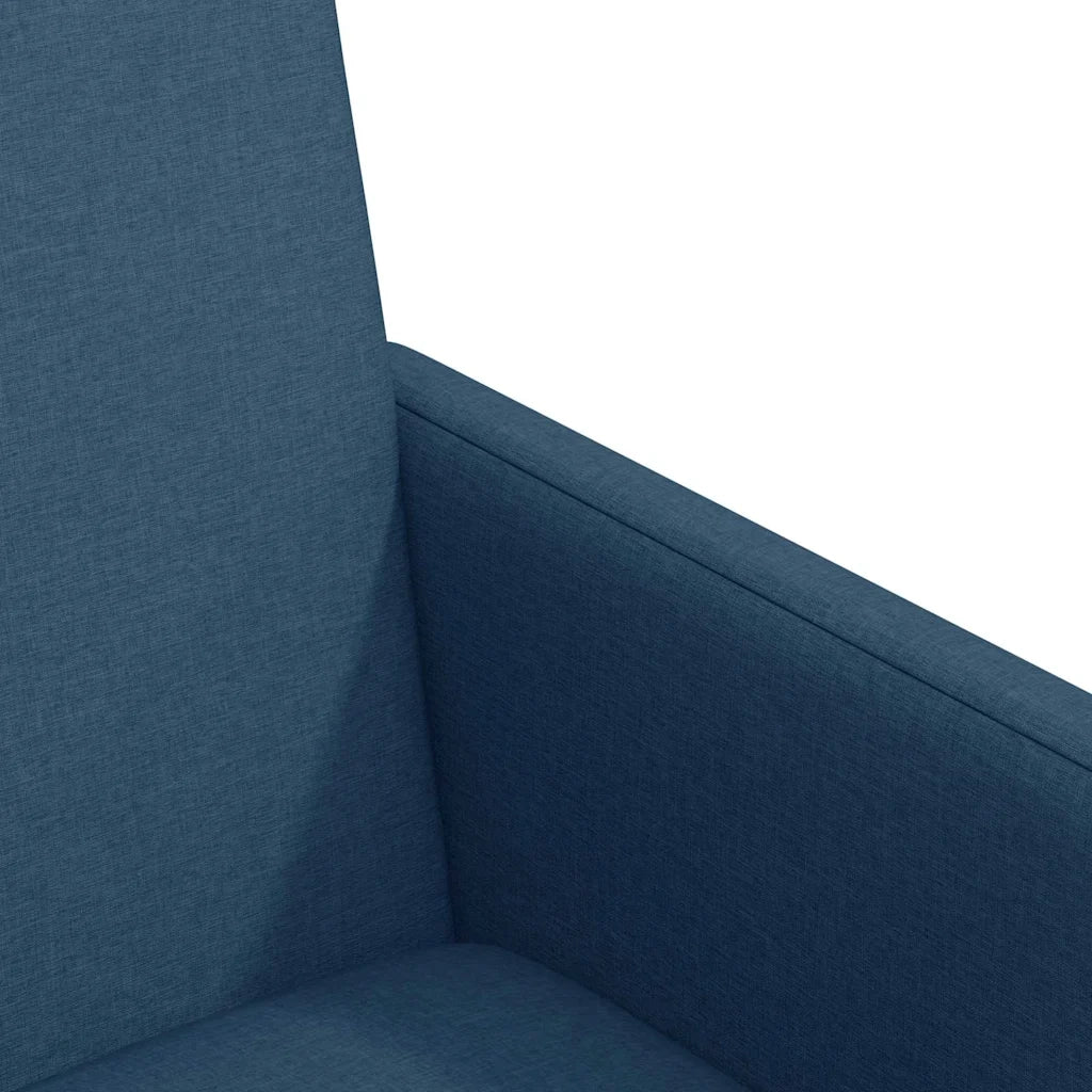 Sedie da Pranzo con Ruote 2 pcs Blu 57 x 66 x 94 cm Tessuto 42017815