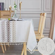 Tavolo impermeabile da asciugare, cotone, lino, rettangolare, tovaglia da tavolo, tovaglia elegante, tovaglia da tavola, 140 x 180 cm, per uso domestico, cucina, tavolo da pranzo, decorazione
