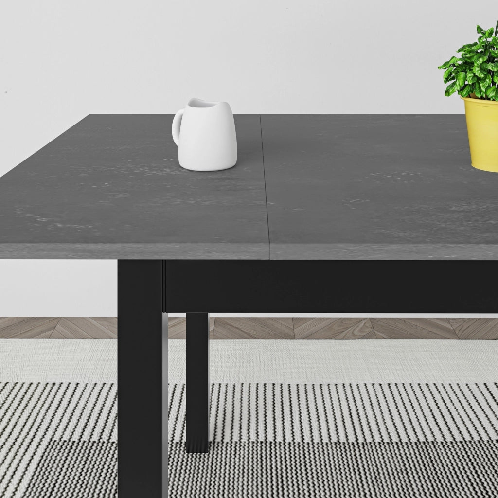 Tavolo allungabile 110x70 struttura tortora e piano larice grigio Monster