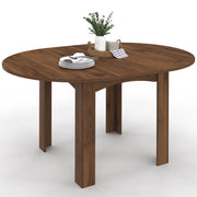 IDMarket - DONA tavolo da pranzo rotondo allungabile 4-8 persone noce 110-150 cm
