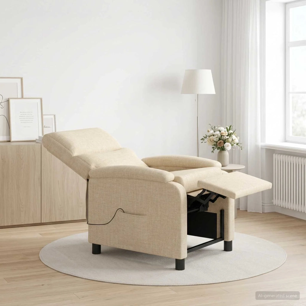 Divano Sedia-Poltrona Massaggiante Crema Tessuto 540643