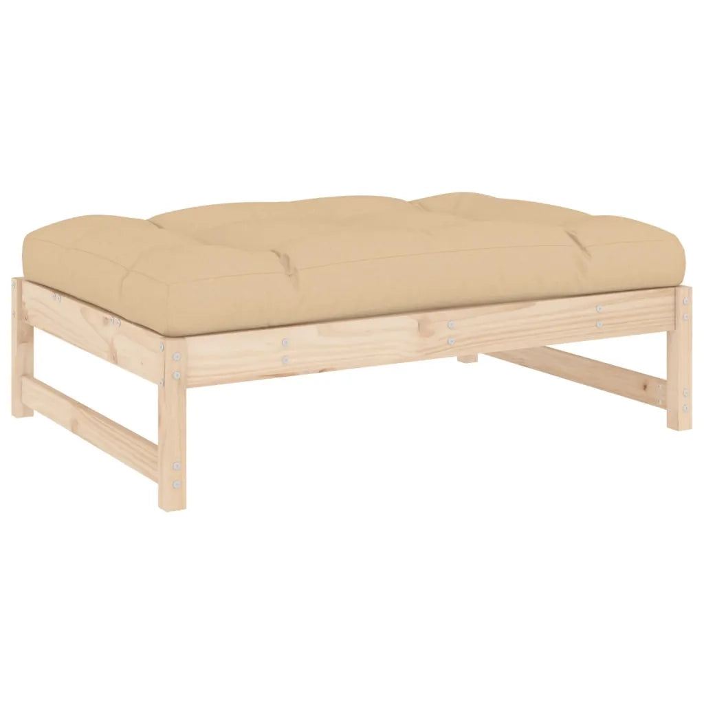 Poggiapiedi da Giardino 120x80 cm in Legno Massello di Pino 825737