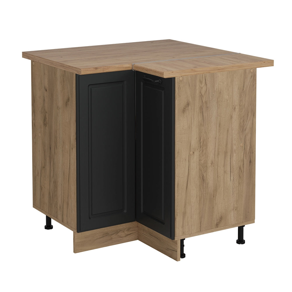 Mobile ad angolo cucina R-Line Antracite rustico/Rovere dorato 75.6 cm, PL Rovere Vicco
