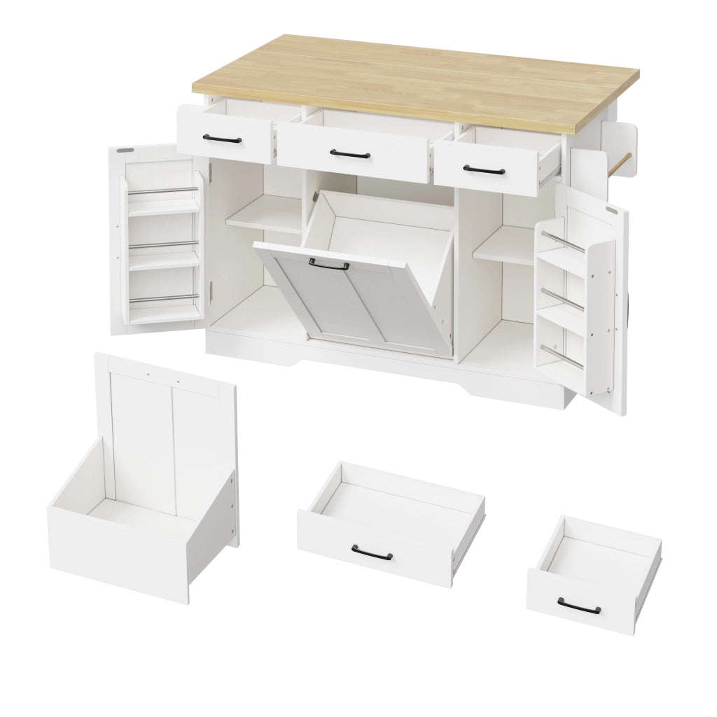 Carrello da Cucina con Piano Pieghevole e Cassetto ¨C MINIMAL ¨C 120x45x87 cm