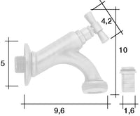 Rubinetto per Fontana da Giardino in Ottone Cromato con Attacco Rapido Morelli Country