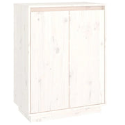 Scarpiera mobiletto portascarpe mobile per ingresso/corridoio/soggiorno 60 x 35 x 80 cm legno massello di pino bianco 02_0021488