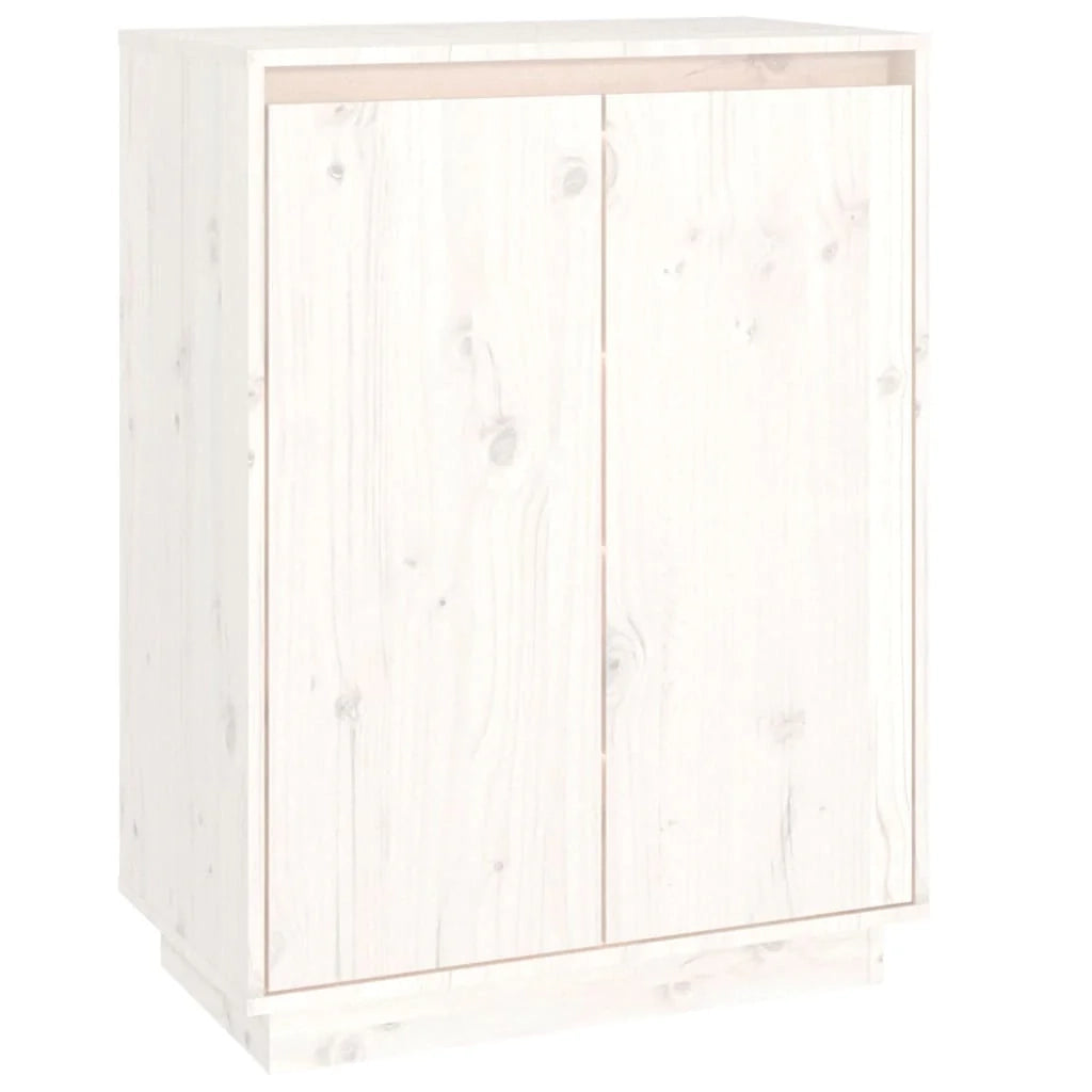 Scarpiera mobiletto portascarpe mobile per ingresso/corridoio/soggiorno 60 x 35 x 80 cm legno massello di pino bianco 02_0021488