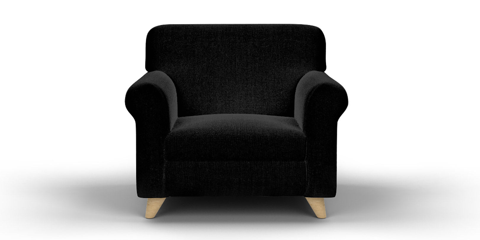 Copridivano Elasticizzato in Tessuto Nero 1 Posto