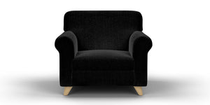 Copridivano Elasticizzato in Tessuto Nero 2 Posti