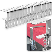 Klemme per tavolo in acciaio inossidabile 16x Premium - klemme per tavolo con molla per tavoli con spessore 2,7-5,5 cm - klemme per tavolo inossidabile per interni ed esterni