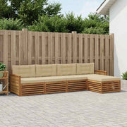Set di divani da esterno 5 pz Naturale e Beige 3383241