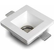Trade Shop - Portafaretto Incasso Gesso Con Vetrino Scomparsa Quadrato Supporto Faretti Gs-02 -