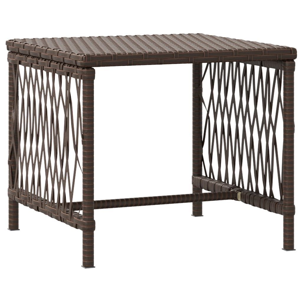 Set Lettino Prendisole Set di 3 Marrone e panna Polyrattan, metallo