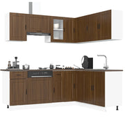 Set Mobili da Cucina 11 pz Porto Rovere Marrone in Truciolato