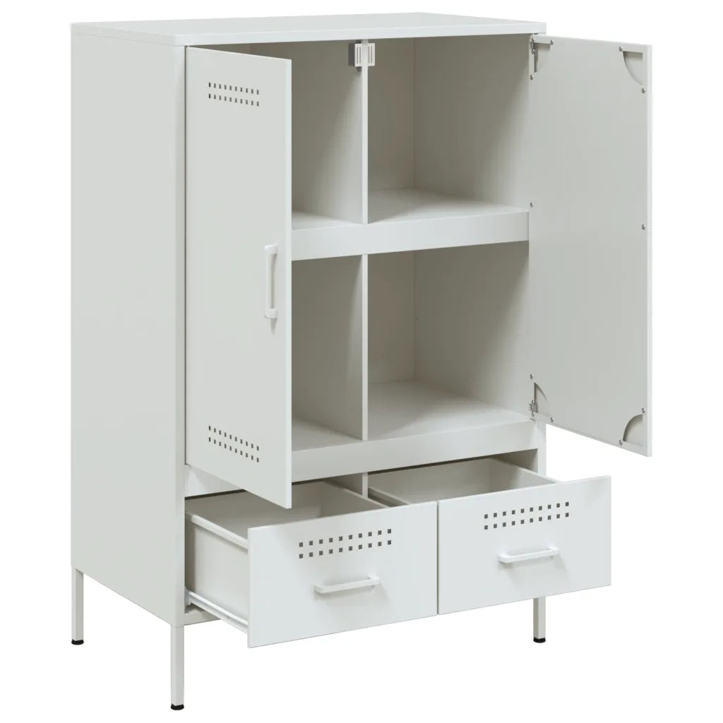 Credenza | Madia | Buffet da pranzo | Armadio da pranzo Bianca 68x39x101,5 cm in Acciaio