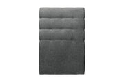 Testiera in tessuto natté grigio antracite imbottita L90 cm