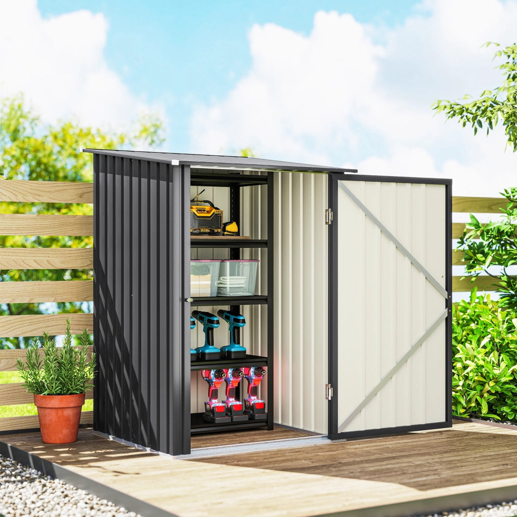 Casetta da Giardino ¨C Zephmum ¨C Grigio 100x104x160 cm