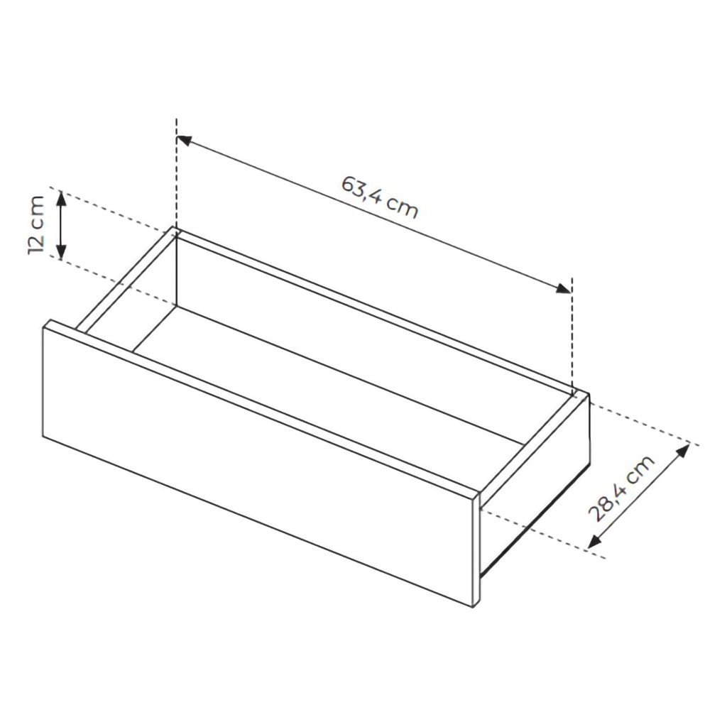 Madia Hanira, Credenza 3 Cassetti, 196x40x82h cm Marrone Rovere