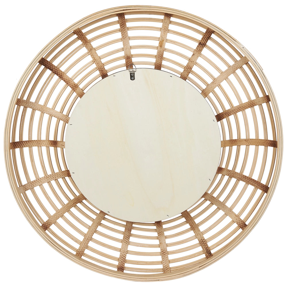 Specchio A Parete Appeso Decorazione Domestica Cornice In Bambù Rustico Design Boho Arredamento Soggiorno Camera Da Letto